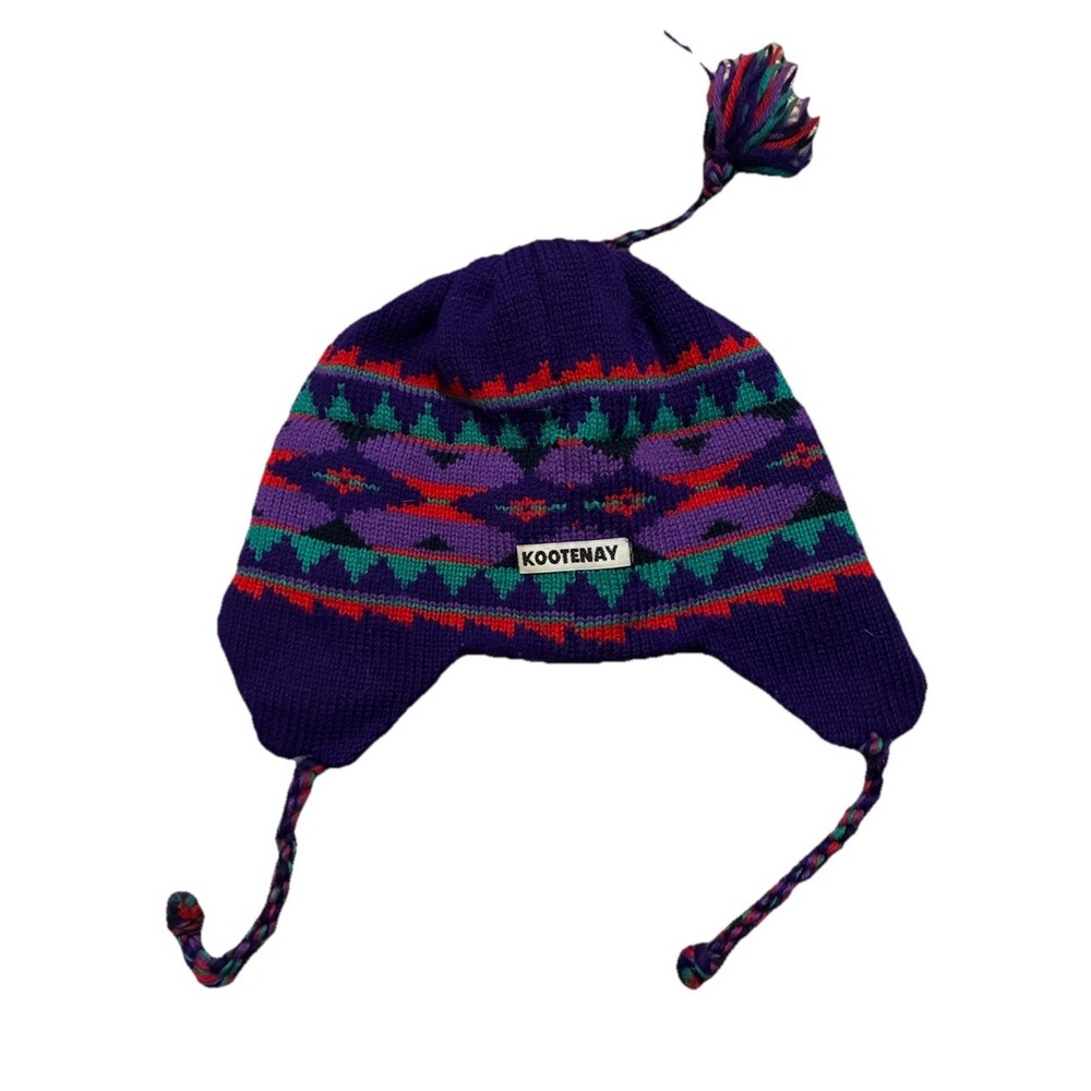 Kootenay Knitting Co Wool‎ Beanie Nordic Knit Fair Isle Ski Hat Unisex Adult